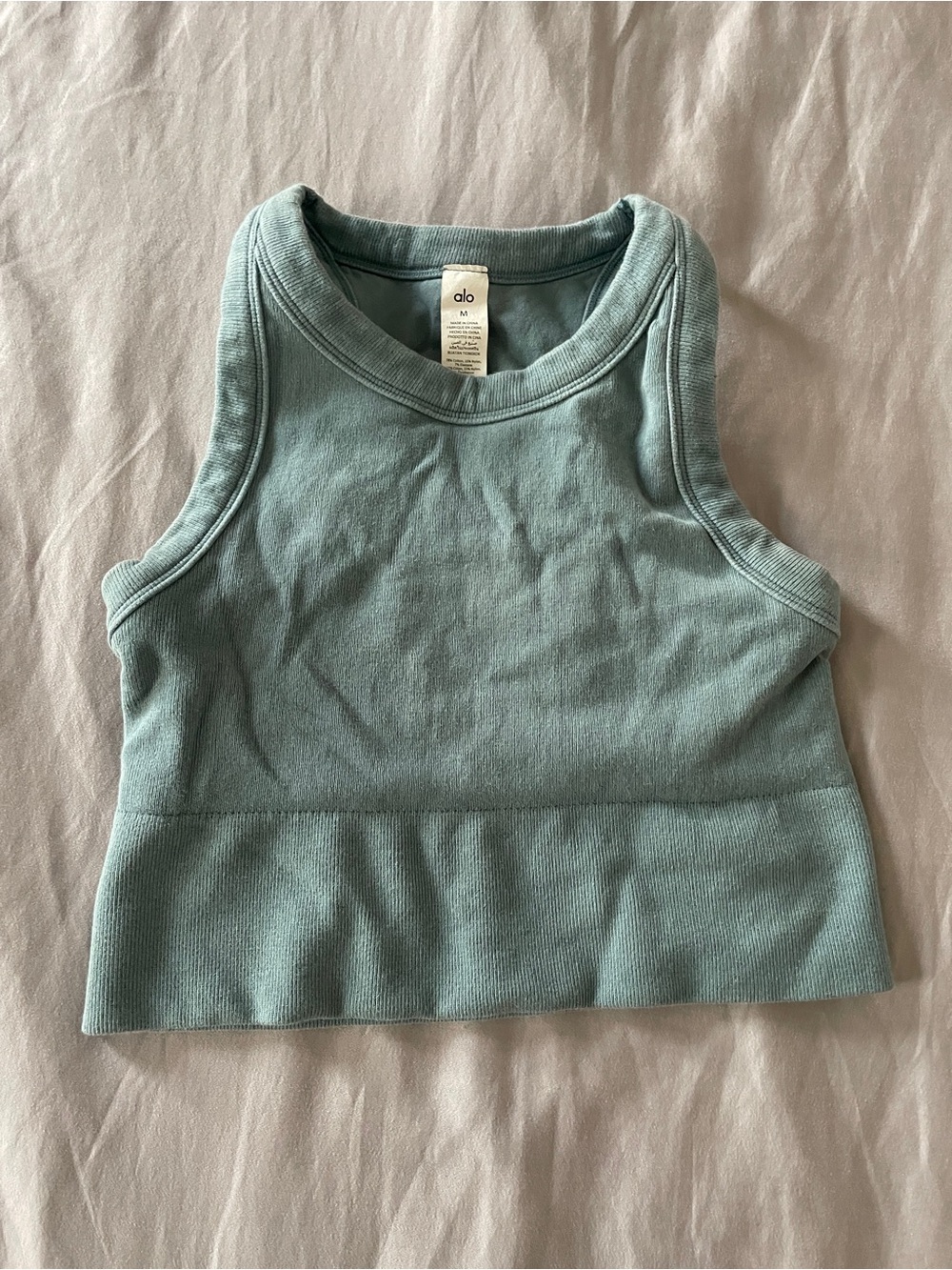 ALO Yoga Seafoam Conpression Cropped Tank